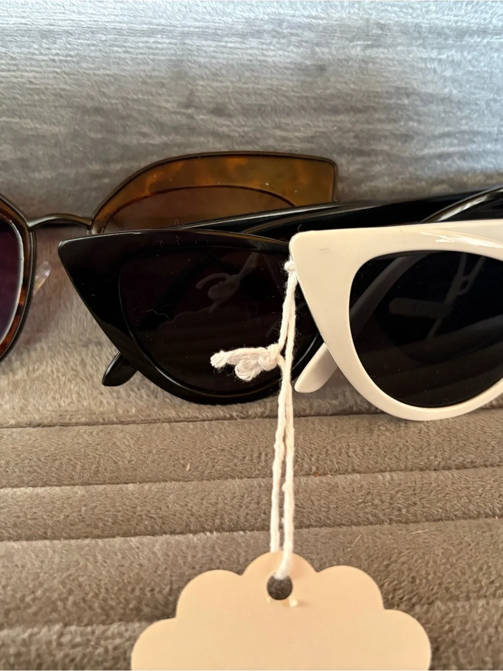 Tortoiseshell Cat Eye Sunglasses with Purple Lenses